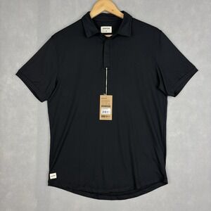 Mantra Catalyst Polo Men’s Medium Black Performance Golf Spread Collar NWT